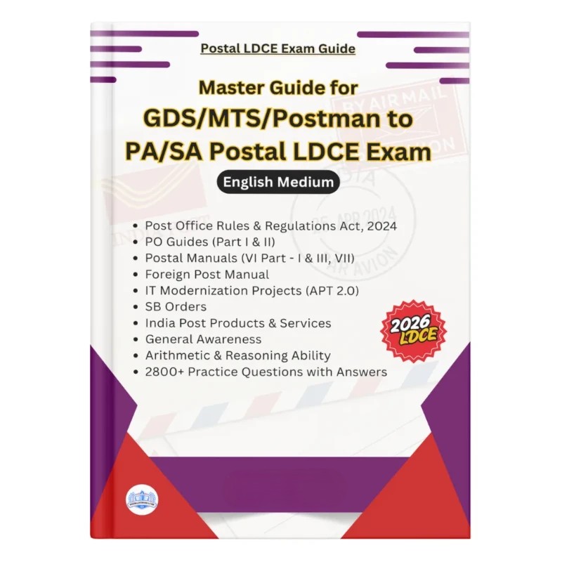 Master Guide for Postal PA & SA LDCE Exam 2026 Book Cover