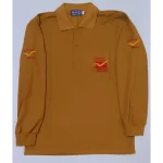 India Post Khaki Full Sleeve Polo T-Shirt