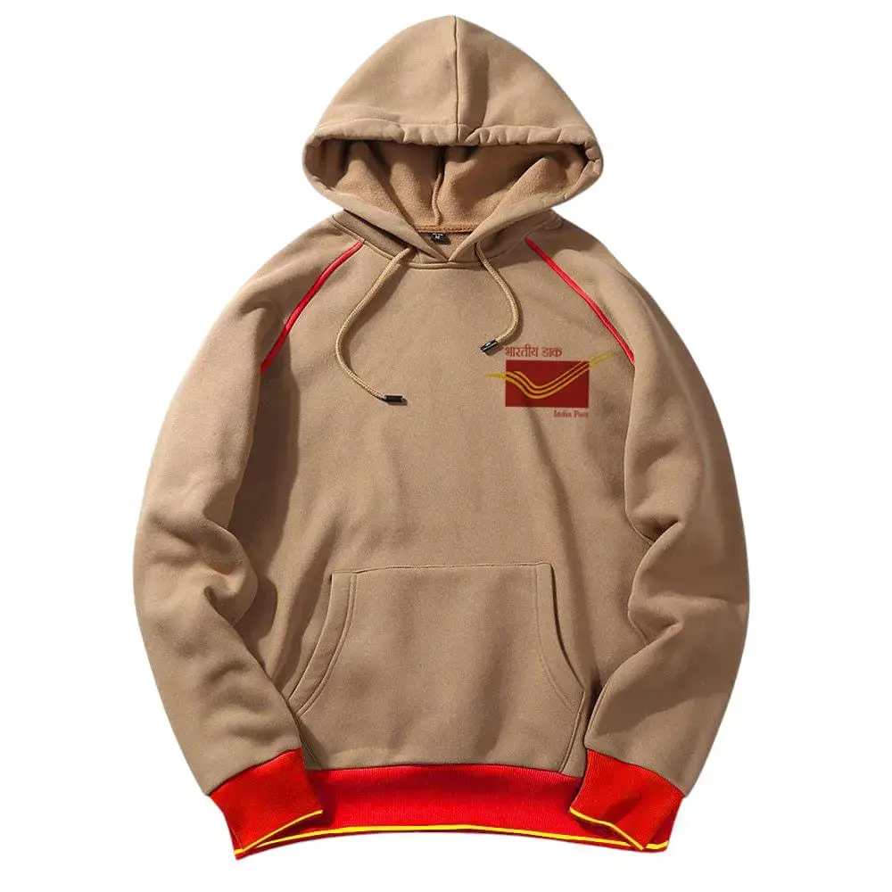 Premium India Post Khaki Hoodie made from soft fleece fabric with a durable printed Department of Posts logo. Designed for warmth, comfort, and everyday winter wear. Available in sizes Small (S) to Five Extra Large (5XL).